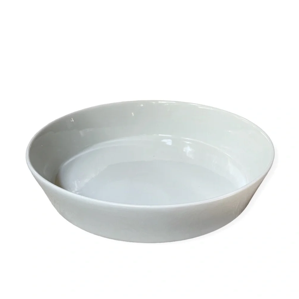 Crate & Barrel Large White Porcelain Serving Bowl